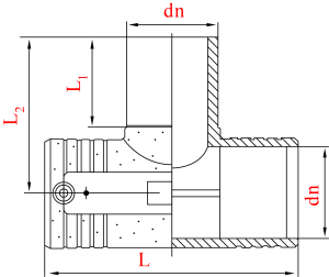 Тройник электросварной равнопроходной D 110X110X110 SDR11 (PN10/PN16) 