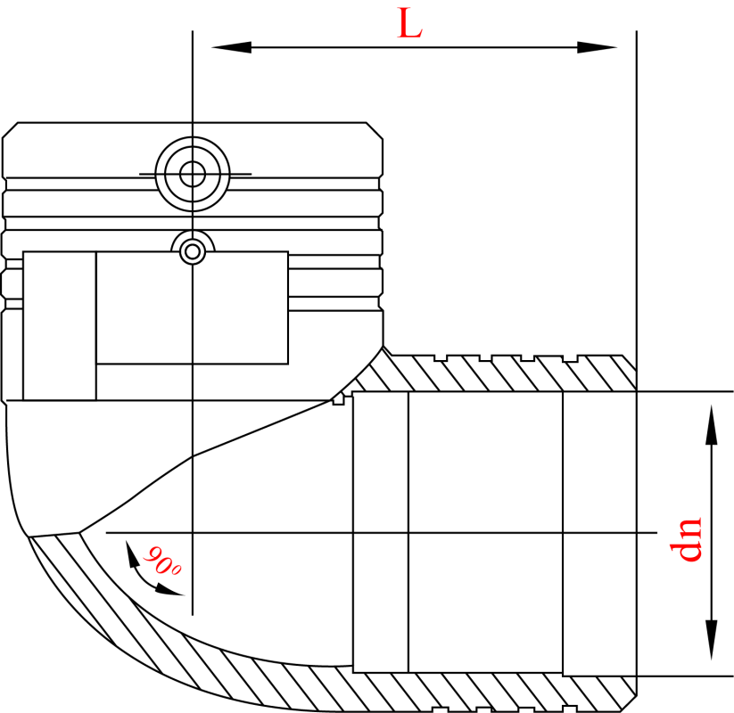 Отвод 90° электросварной D 90 SDR 11